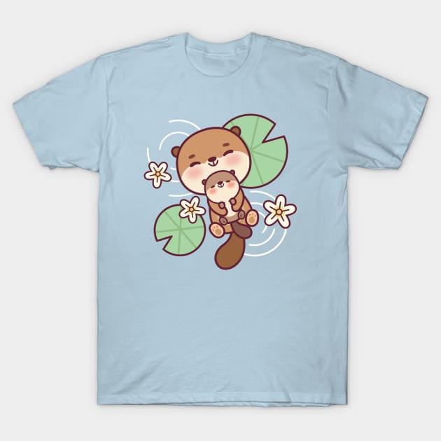 Otter hug kawaii T-Shirt by kudasai